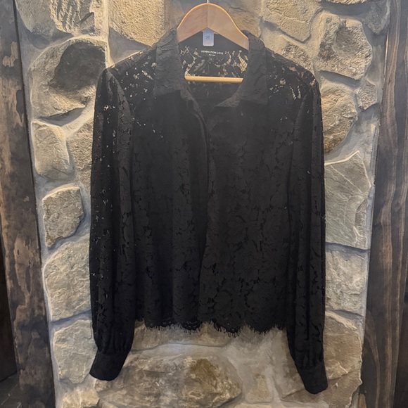 Generation Love Black Lace Top - Picture 1 of 6